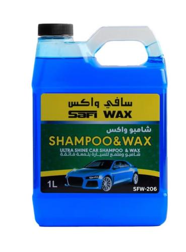 سافي واكس شامبو غسيل السيارات 1 لتر ازرق