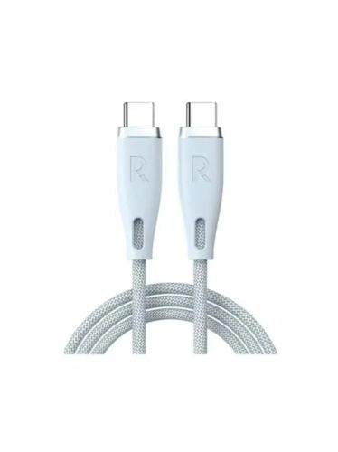 سلك شاحن راف باور usb-c قماش سماوي 1.2م