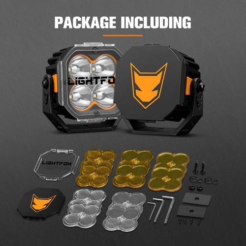 طقم كشافات 3 انش أربعة عدسات ليد اوسرام أوف رود من...