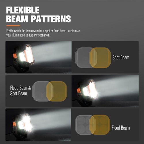 طقم كشافات 5 انش pro عدسات اوسرام من شركة لايت فوك...