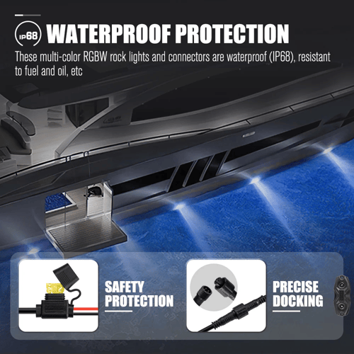 لمبات كفرات 4 قطع متعددة الألوان من شركة لايت فوكس...