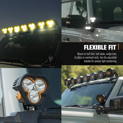 طقم كشافات 3 انش ثلاث عدسات ليد اوسرام أوف رود من...