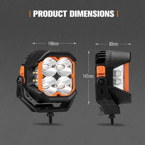 طقم كشافات 5 انش pro عدسات اوسرام من شركة لايت فوك...