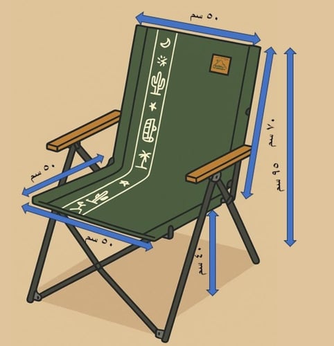 كرسي طويق بثلاث مستويات قابل للطي