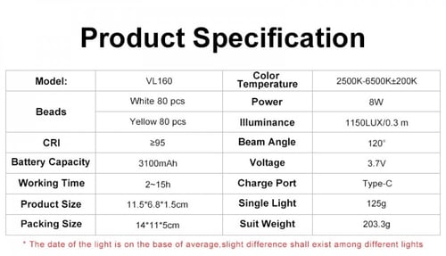 إضاءة تصوير إحترافية محمولة متعددة الاستخدام