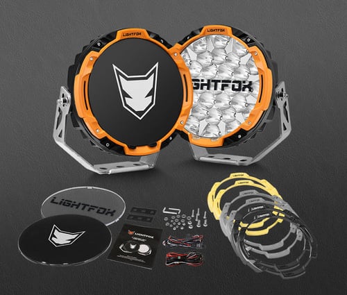 طقم كشافات 9 انش عدسات اوسرام من شركة لايت فوكس LI...