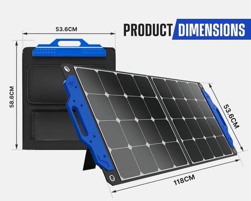 لوح طاقة شمسية محمول قابل للطي 100 واط من شركة ATE...