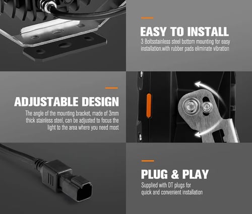 طقم كشافات ليزر 7 انش عدسات اوسرام من شركة لايت فو...