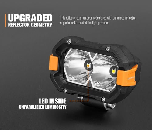 طقم كشافات 4 انش عدستين اوسرام من شركة لايت فوكس L...