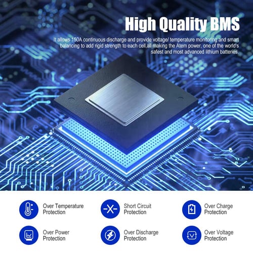 بطارية ليثيوم 150 أمبير شبه نحيفة - ATEM POWER