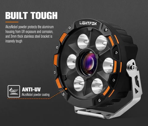 طقم كشافات ليزر 7 انش عدسات اوسرام من شركة لايت فو...