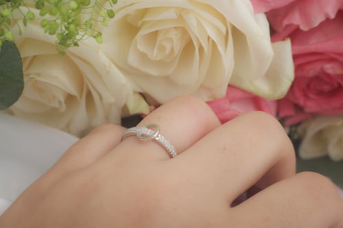 خاتم فضة نسائي