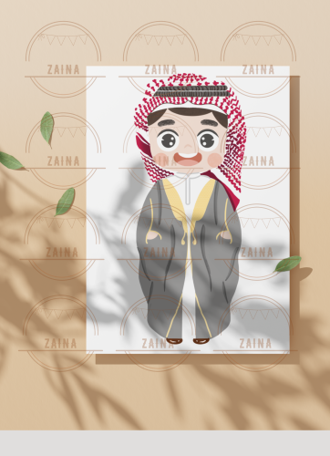 ولد بالثوب السعودي والبشت