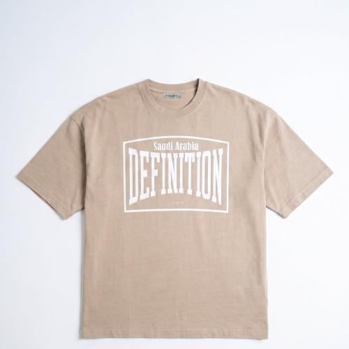 Men's beige T-shirt with Definition