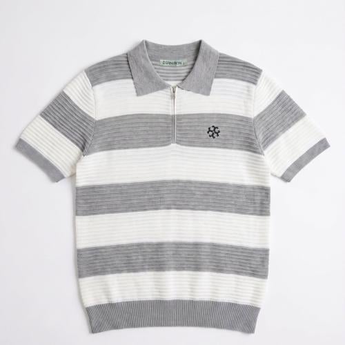 Gray & White Men's Polo Shirt
