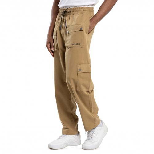 بنطال كارجو بجيوب متعددة - بني