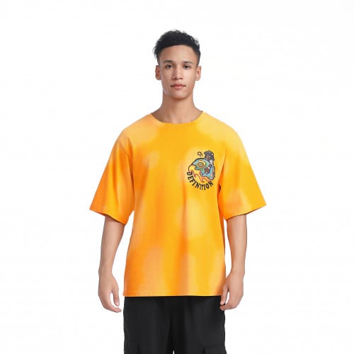 تيشيرت دفنيشن غيوم - برتقالي