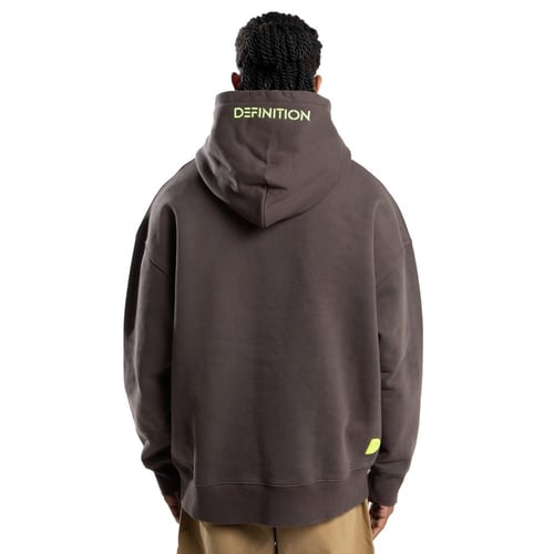 هودي قطن أوفر سايز - رمادي غامق