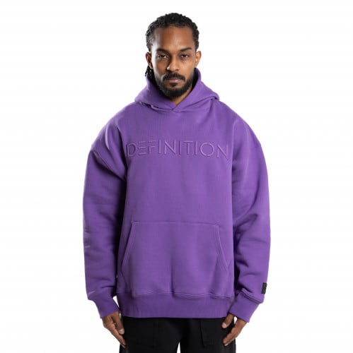 هودي قطن أوفر سايز - بنفسجي