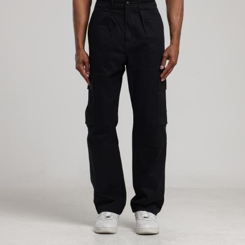 بنطلون بجيوب متعددة - اسود