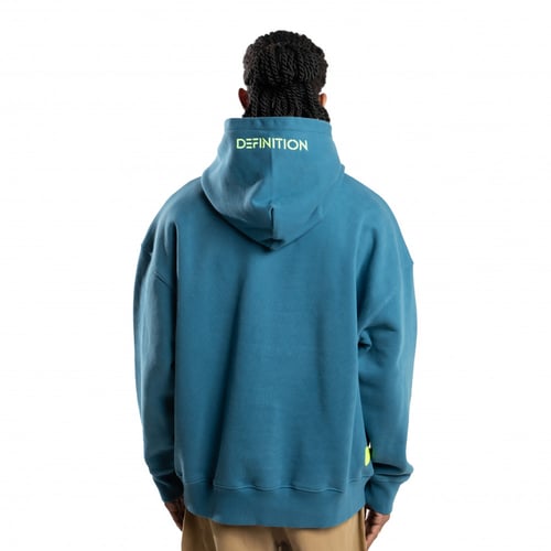 هودي قطن أوفر سايز - ازرق