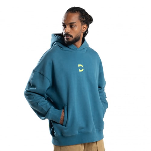 هودي قطن أوفر سايز - ازرق