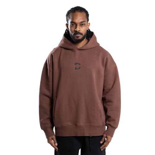 هودي قطن أوفر سايز - بني