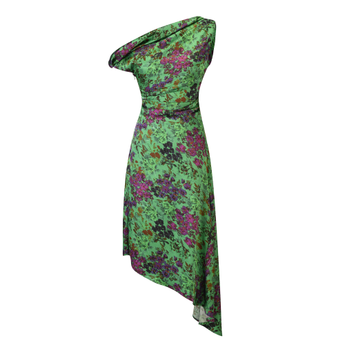 فستان درابيه تركواز مزهر