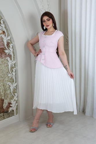 فستان بقماش شانيل بيبي بينك