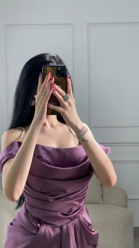 فستان ستان سهرة