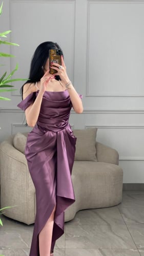 فستان ستان سهرة