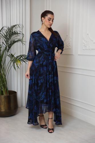 فستان مشجر غير متماثل الطول ~