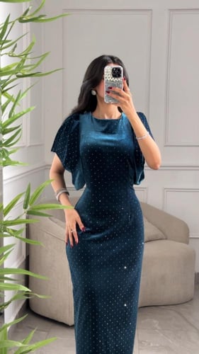 فستان مخمل سهرة