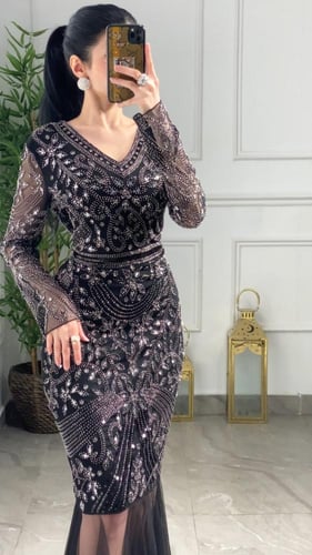 فستان شك بنمط النقش