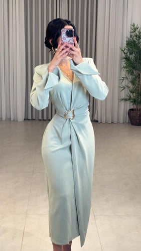 فستان كريب لف