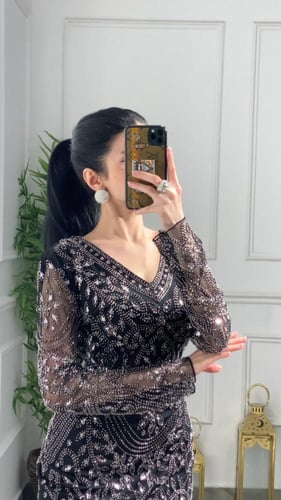 فستان شك بنمط النقش