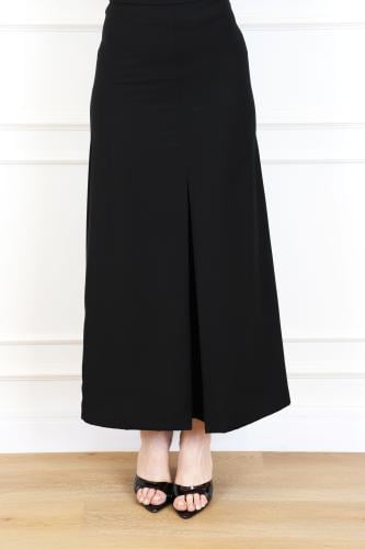 تنورة كريب ناعمة بلون اسود