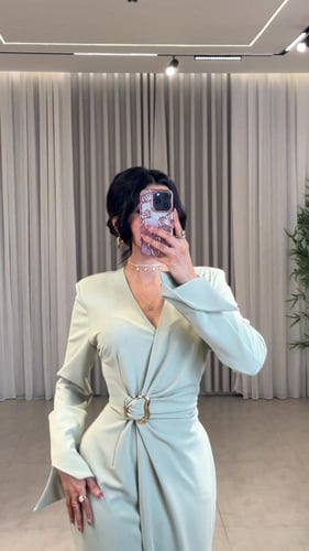 فستان كريب لف