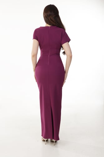 فستان غريس كريب بدرابيه