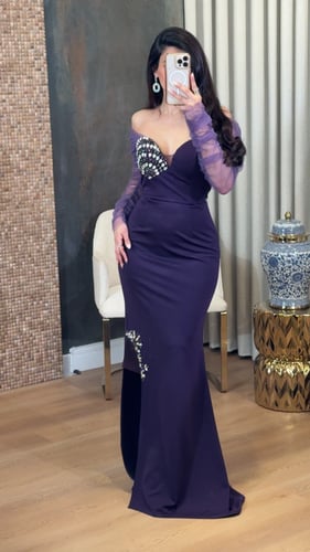 فستان سهرة طويل سترابلس