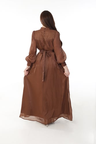 فستان اورجنزا بقماش ناعم طايح