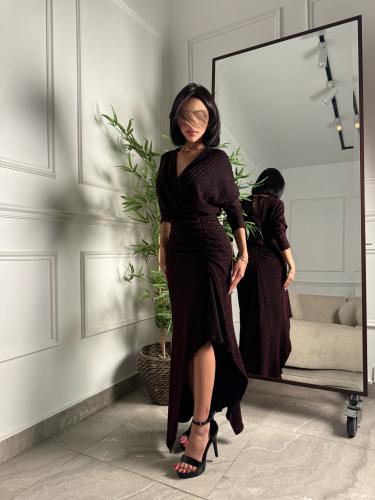 فستان سهره بخيوط فضي