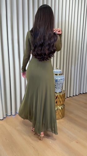 فستان تول ناعم استرتش