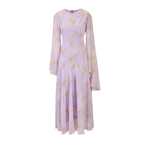 فستان شيفون لافندر مشجر