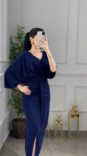 فستان سهره بلمعه بثنايا