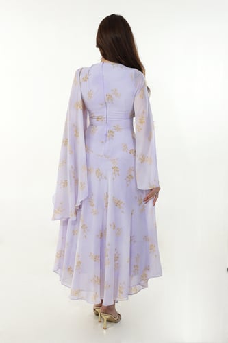 فستان شيفون لافندر مشجر