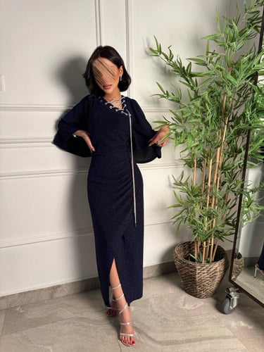 فستان استرتش مزبن بطيات