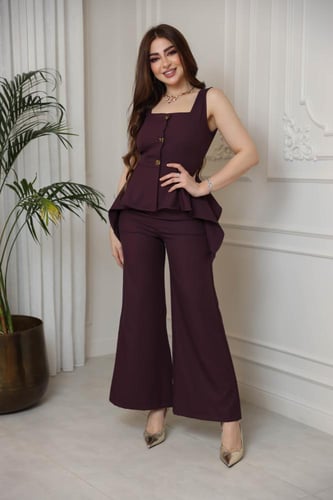 بنطلون كريب بقصة واسعة