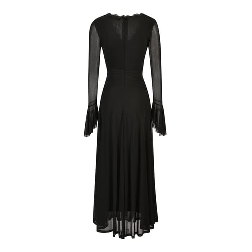 فستان أسود تل ناعم استرتش