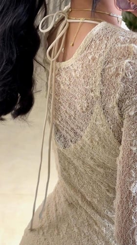 فستان دانتيل ناعم قطعتين ~
